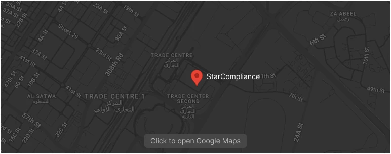 Map showing StarCompliance office near Trade Centre Second